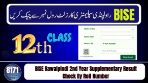 BISE Rawalpindi 2nd Year Supplementary Result Check By Roll Number