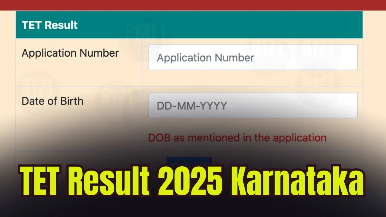 TET Result 2025 Karnataka